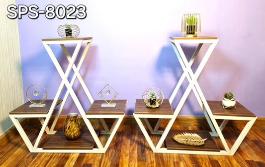 Home interior Planter Stand & shelve & Multipurpose Set Of 02 (Pair) Premium Quality, Flower Stand Samaar International