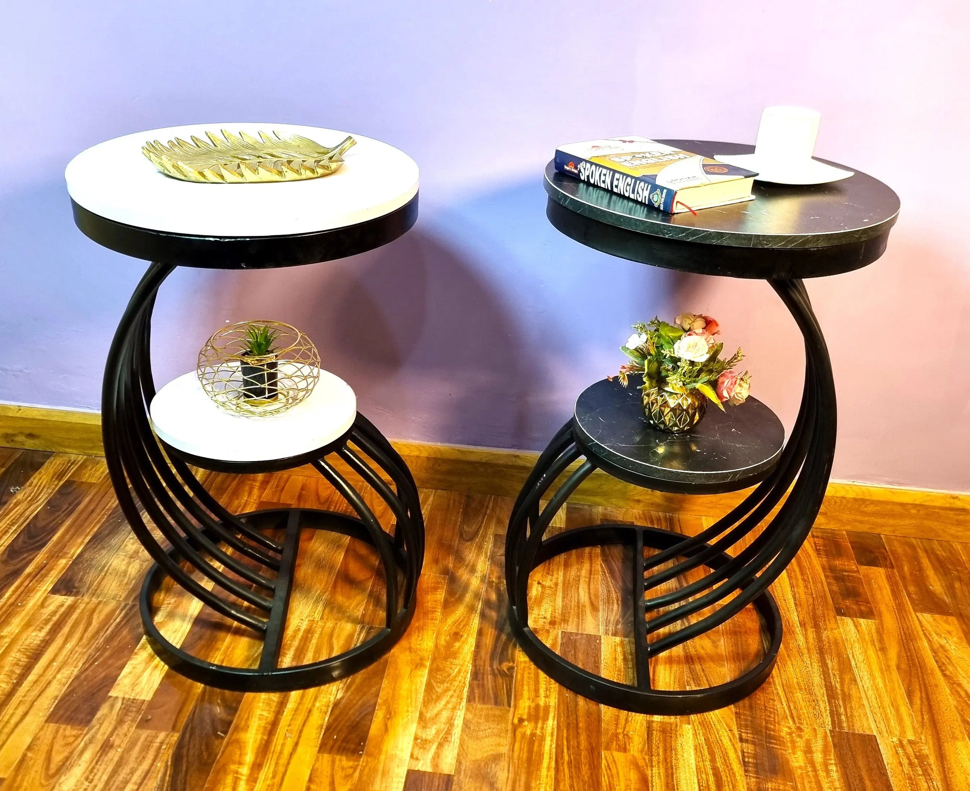 Coffee Table, Side Table, Coffee Decor Table, Coffee Side Decor Table, (Pair-02-PCs) Iron Table, MS Table, Iron Coffee Table, MS Coffee Table, Iron Coffee Side Decor Table My Store