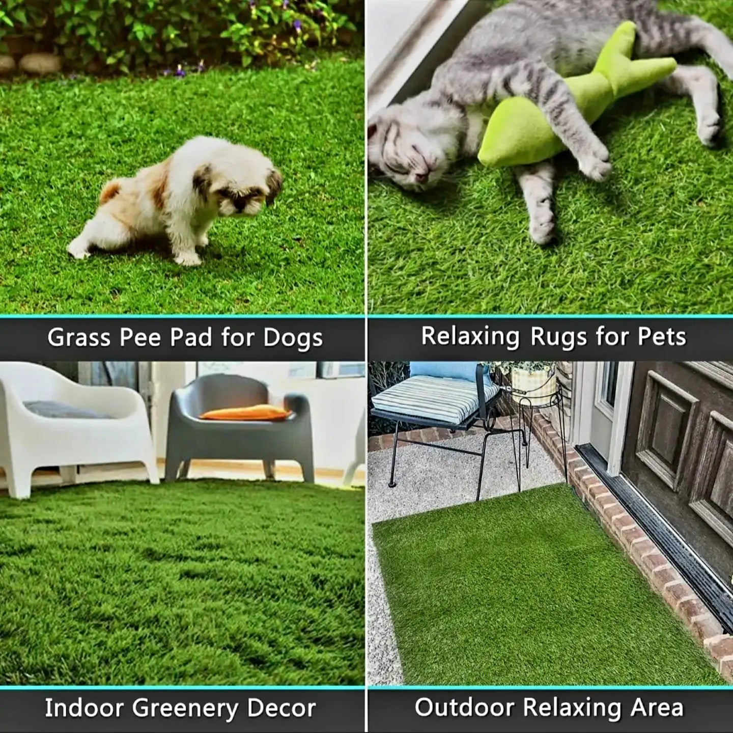 Artificial Grass, AstroTurf, Premium Quality Grass, Green Grass, Green Carpet 1 Feet x 1 Feet, (12 inch by 12 inch), 20mm,30mm,40mm,50mm, Samaar International