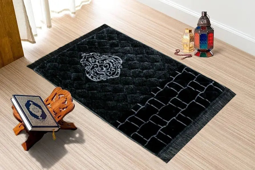 Premium Quality Luxurious Comfort Prayer Foam Mat, Velvet Foam Printed & Embossed Quilted Jai Namaz | Prayer Mat | Janamaz Samaar International